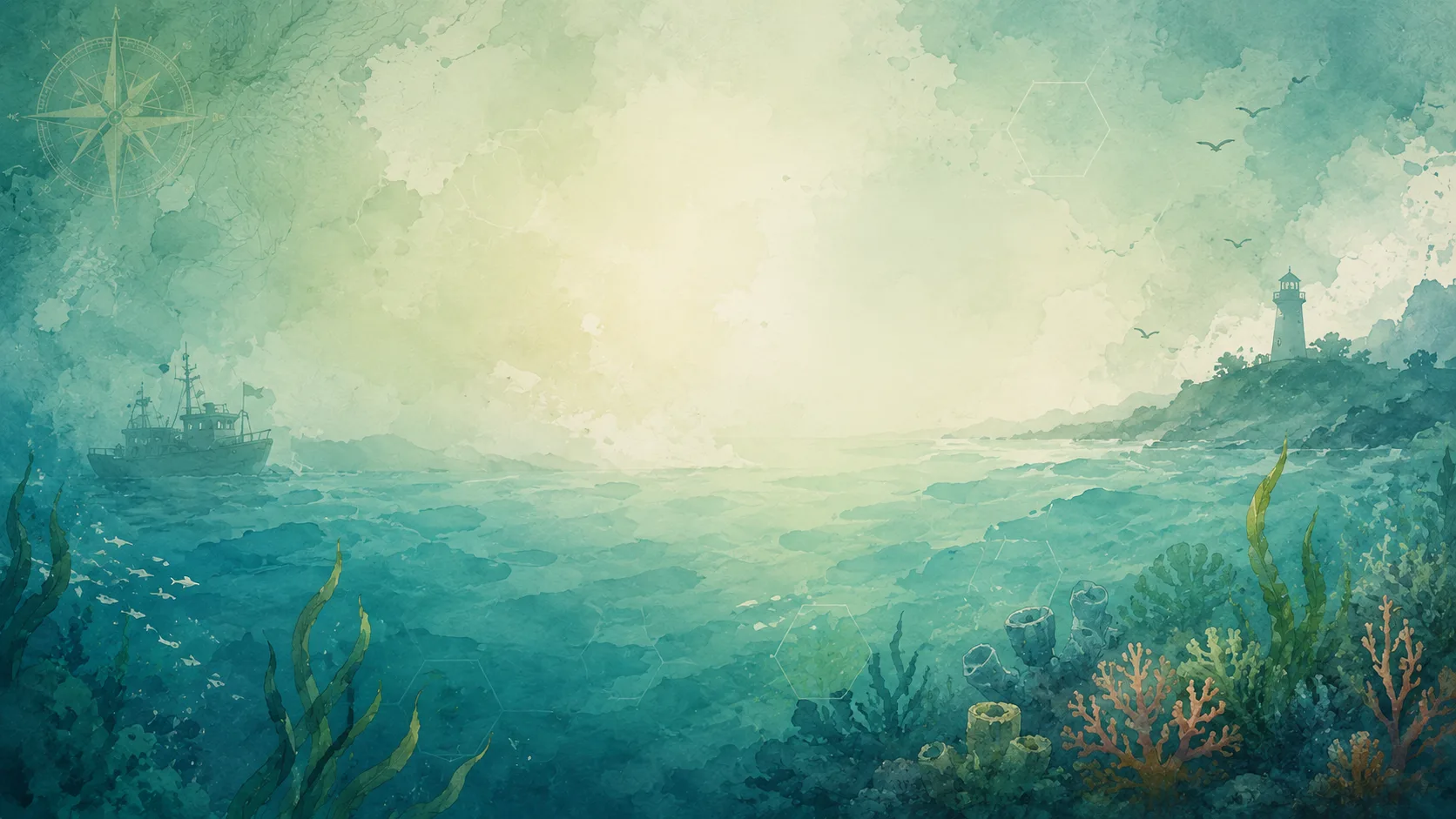 Green Anchor underwater reef scene